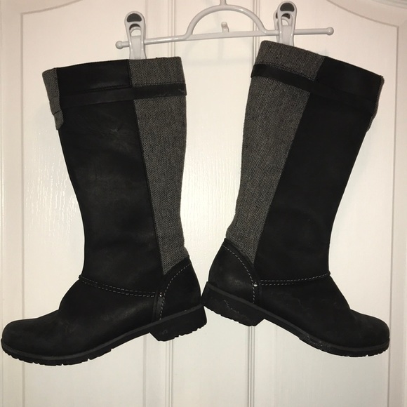 🥾 Eddie Bauer Black & Grey Boots WB14 - Picture 1 of 4